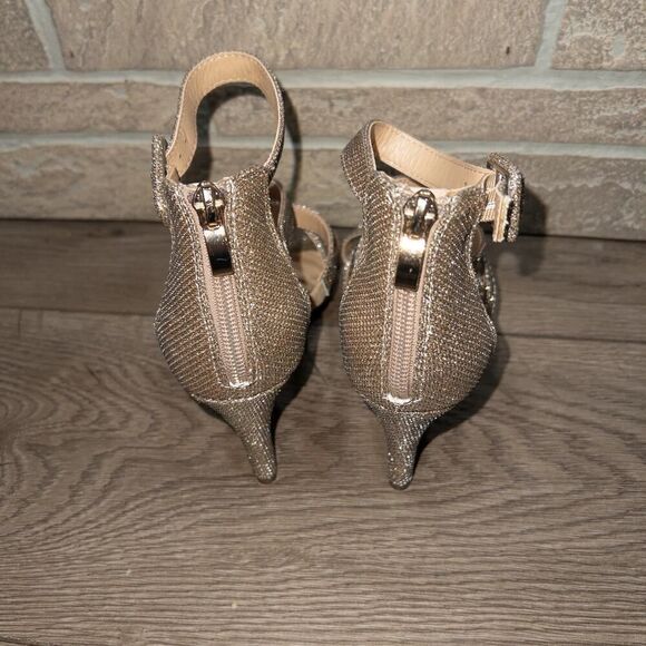 Maripe Gold Elissa Glitter Metallic Heels Size‎ 6.5 - Picture 8 of 8